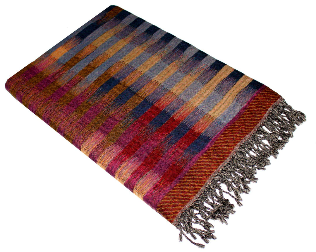 Lorenzo Cana - Wolldecke Jacquard gewebt aus feinster Wolle vom Merinolamm, Wohndecke Decke Sofadeck