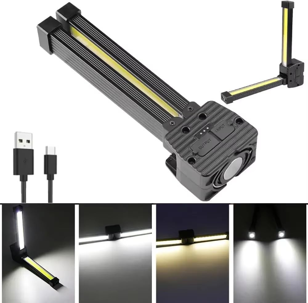 BigKing Posing Lampe Magnet, Magnetic Gym Lamp mit USB-Ladung, 4 Lichtmodi, Wasserdicht &amp; Dimmer für