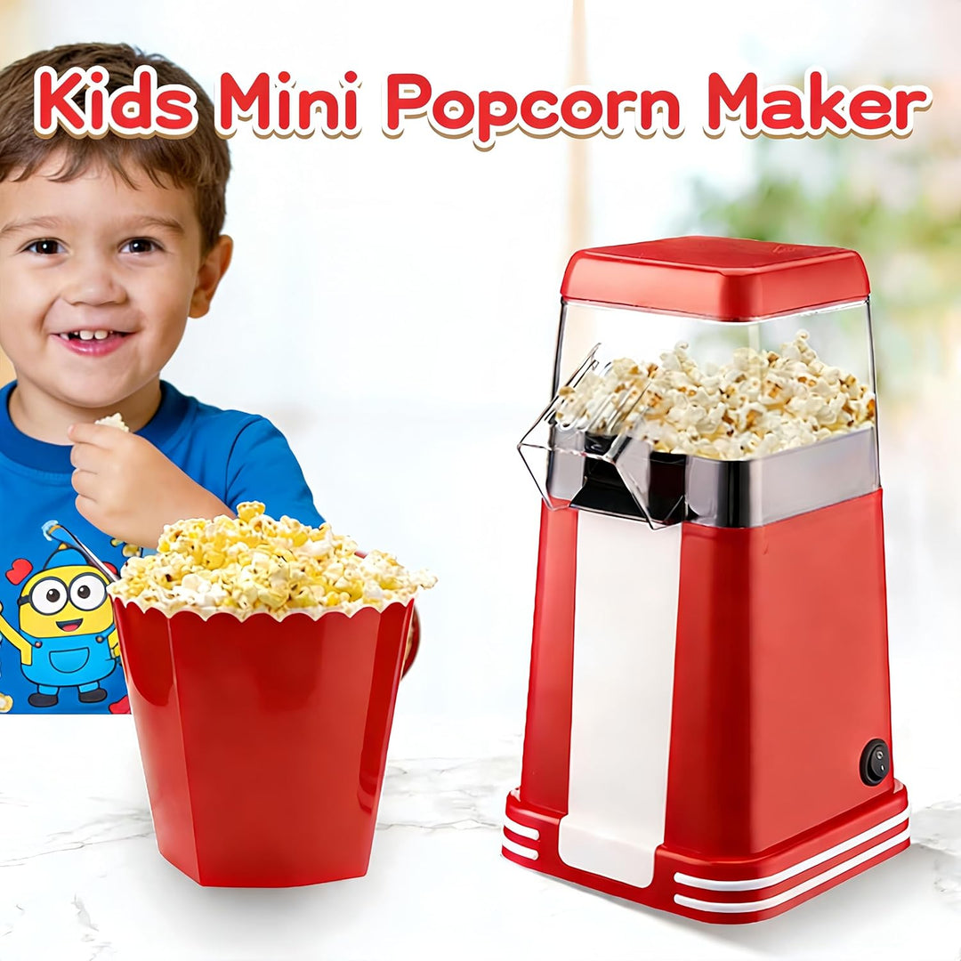 Kleiner Heim-Popcornmaschine, 3-Minuten-Schnellpopping, platzsparendes Kompakt-Design, transparente