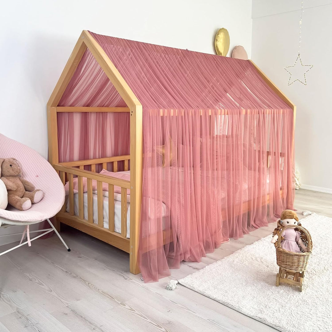 Montessori Betthimmel für Kinderzimmer für Mädchen und Jungen, elegantes Tüll-Kinderzimmer-Dekor, Kl