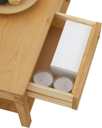 IDIMEX Couchtisch Tequila, schöner Beistelltisch mit 2 Schubladen, Wohnzimmertisch im Landhaus Stil,