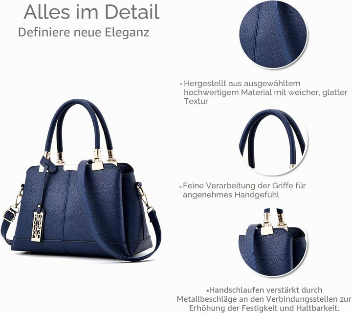 NICOLE & DORIS Damen Handtaschen Elegante Damen Tasche Designe Frauen Umhängetasche PU Weiche Ledert