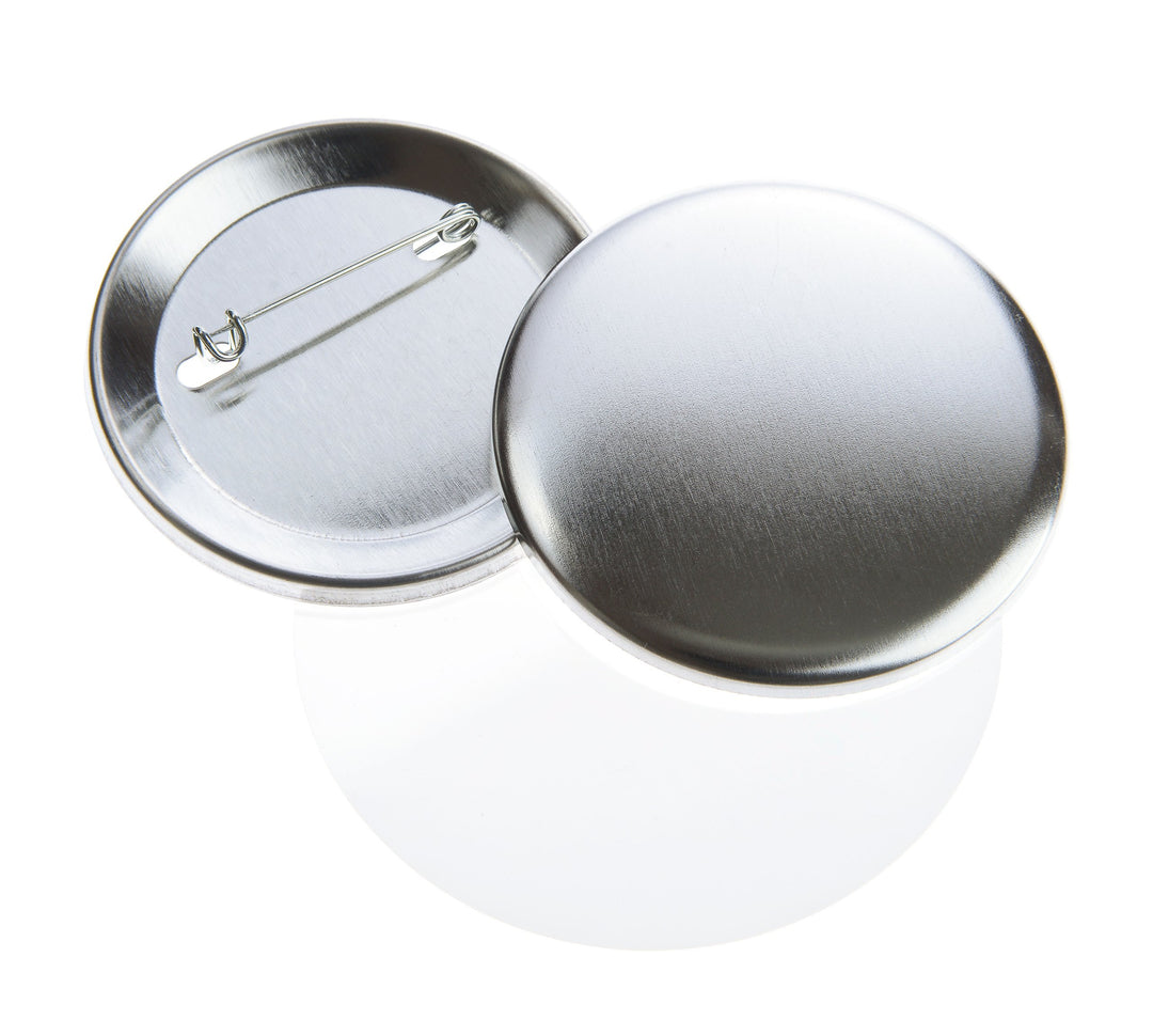 Buttonrohlinge 56mm (500 Stück) mit Sicherheitsnadel für USA Buttonmaschine