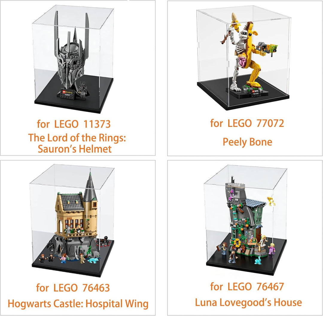ELEpure Box mit Vitrine, Acryl, transparent, für Kollektion Lego, Figuren, Modell, grosse Präsentati