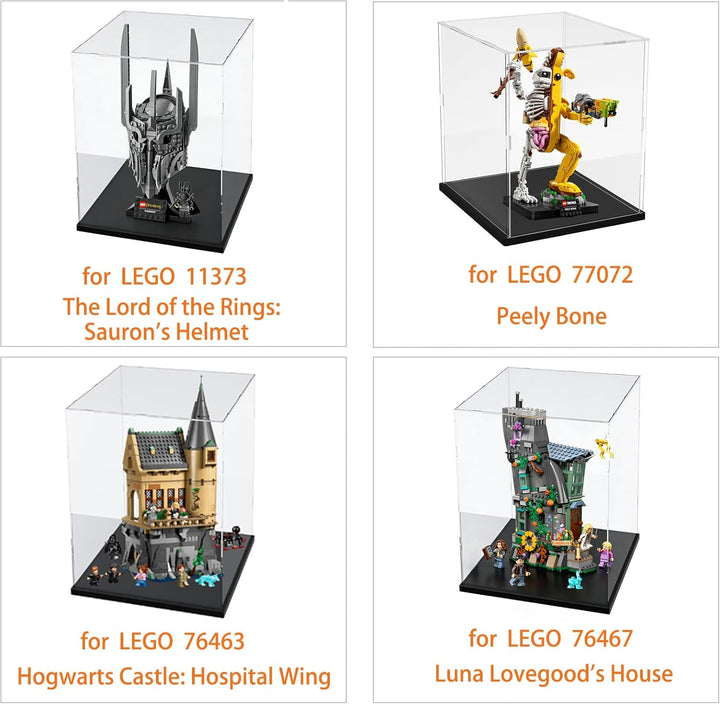 ELEpure Box mit Vitrine, Acryl, transparent, für Kollektion Lego, Figuren, Modell, grosse Präsentati