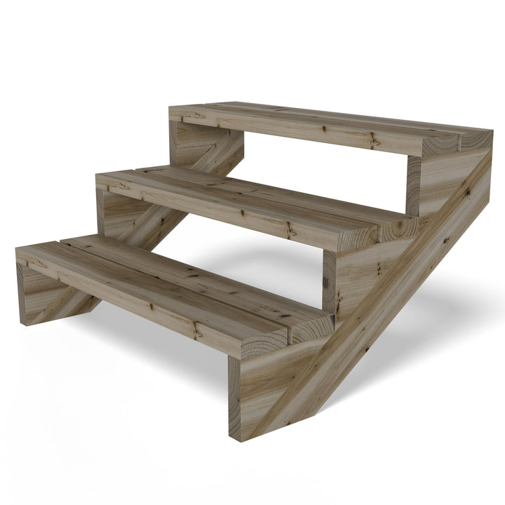 Gartenwelt Riegelsberger Terrassentreppe Breite 95 cm Treppe mit 3 Stufen Geschosshöhe 55 cm Massivh