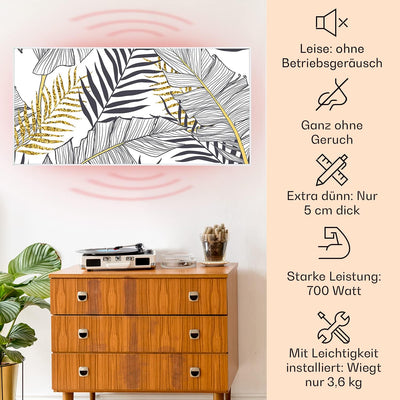 Klarstein Air Art Smart Infrarotheizung, Infrarot Heizung mit IoT/WiFi App-Steuerung, Erkennung Offe