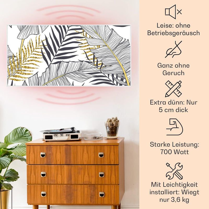 Klarstein Air Art Smart Infrarotheizung, Infrarot Heizung mit IoT/WiFi App-Steuerung, Erkennung Offe