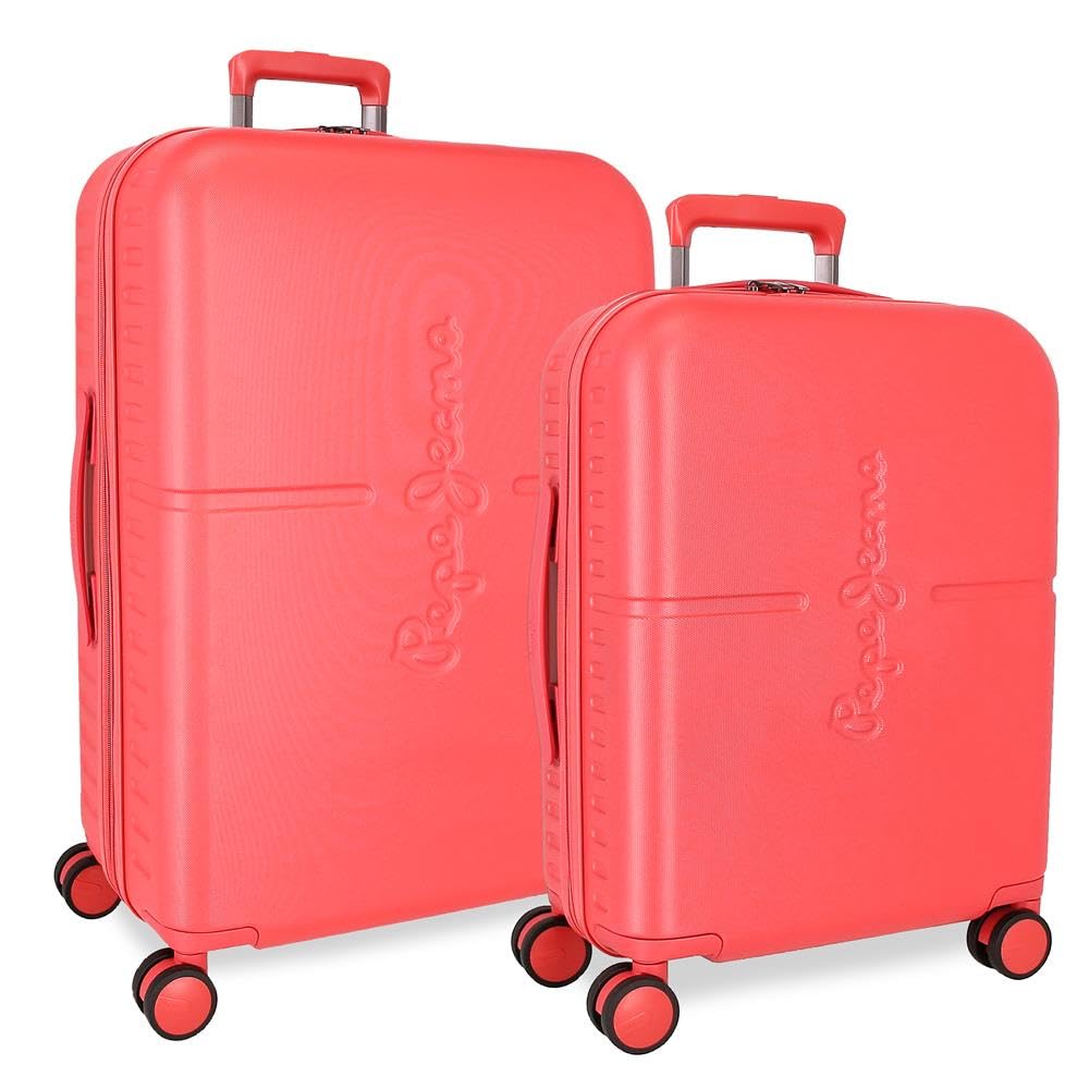 Pepe Jeans Highlight Kofferset, Rot, 55/70 cm, ABS, integrierter TSA-Verschluss, 116 l, 7,54 kg, 4 D