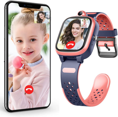 Fitonme 4G Smartwatch Kinder mit GPS und Telefon Uhr Videoanruf SOS AntiVerlust von Früherziehungswe