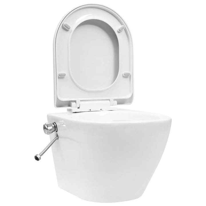 Wand-WC ohne Spülrand mit Einbau-Spülkasten Bidet-Funktion Softclose Spülrandlos Vorwandelement Häng