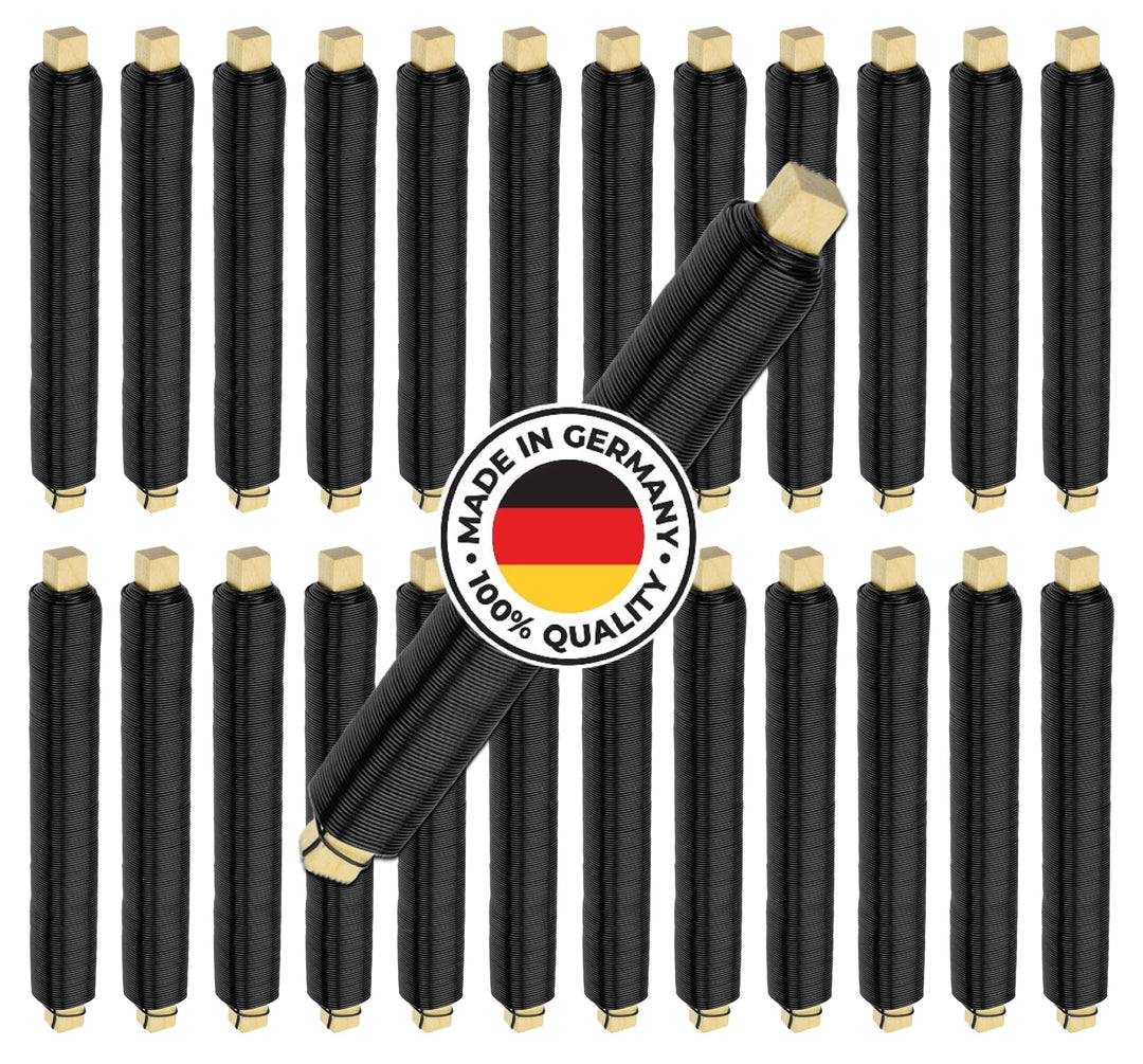Weichgeglühter PREMIUM Blumendraht Made in Germany Ø0,65mmx38m je Stück | Äusserst biegsam, stabil &