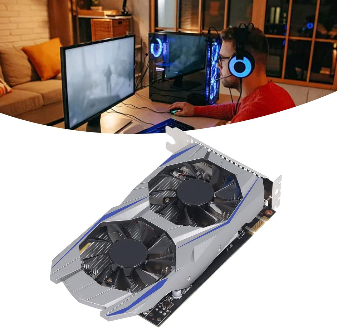 Goshyda GTX 550 TI Grafikkarte, 2GB GDDR5 128BIT 4K HDR, DVI VGA HDMI Ausgang, PCI Express 1.1, Dual
