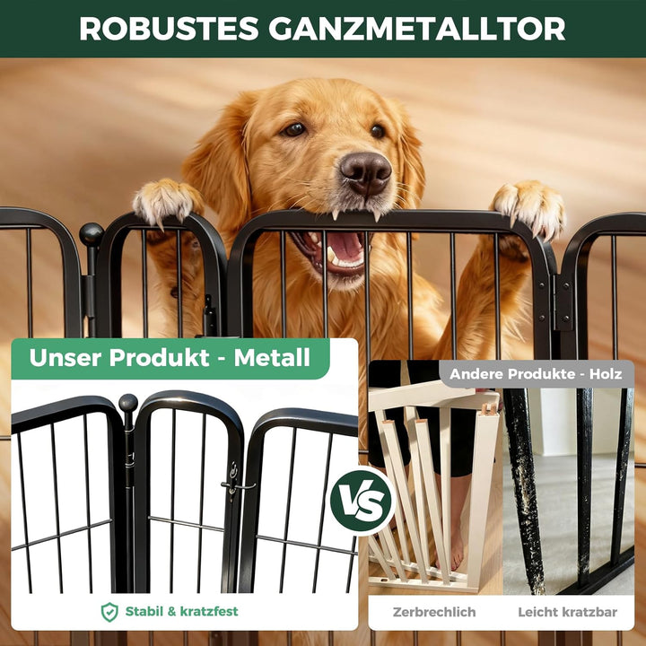 fxw Hundegitter Extra Breit, für den Inneneinsatz konzipiert, verstellbare Breite bis zu 557,5 cm (1