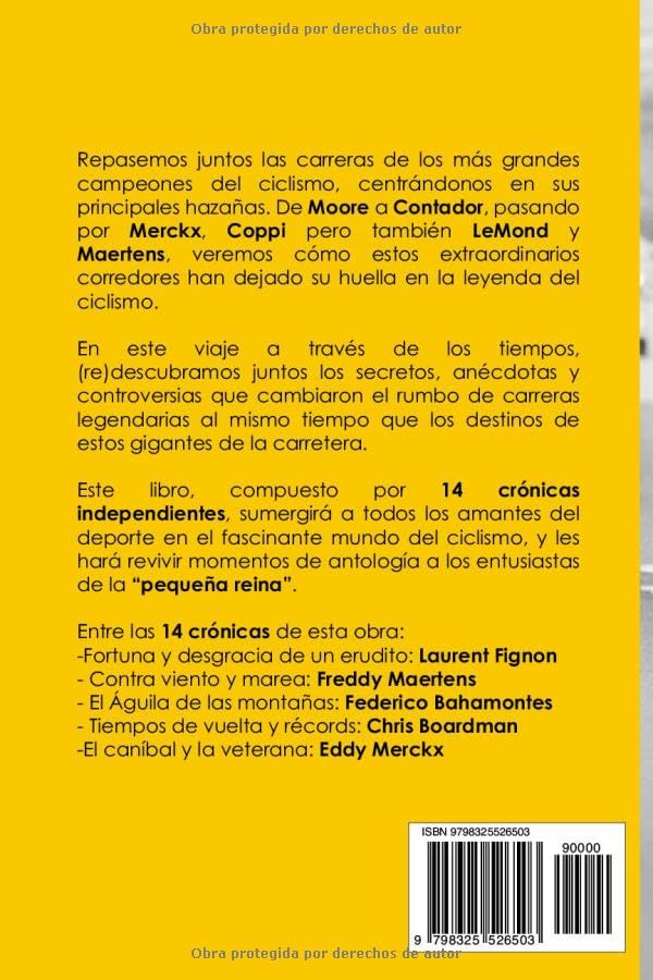 Ciclismo: 14 ciclistas legendarios 14 hazañas inolvidables (Libro Ciclismo, Idea Regalo Ciclista, Ci