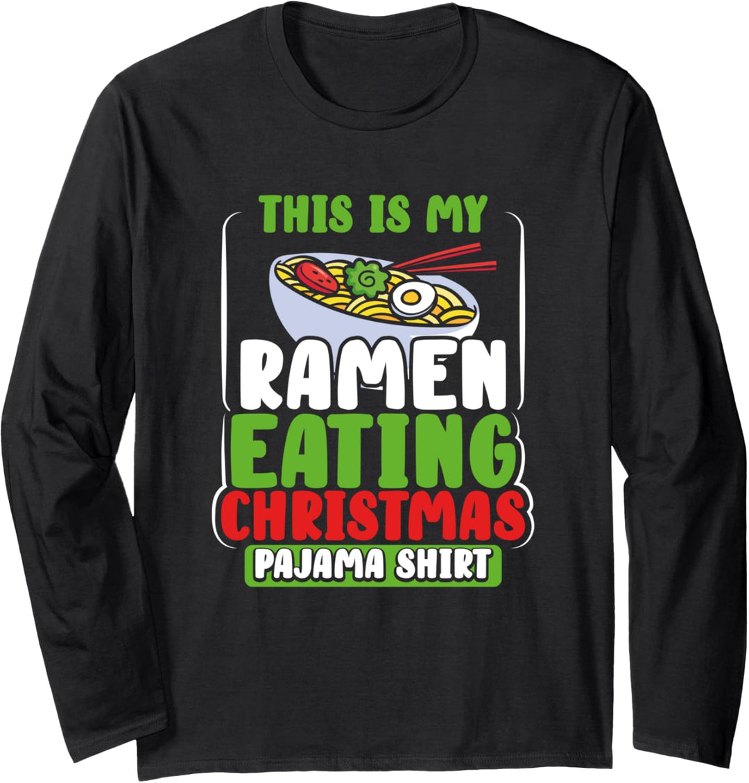 Kids Christmas Ramen Pajamas Gift Girls Boys Women Pajama Langarmshirt