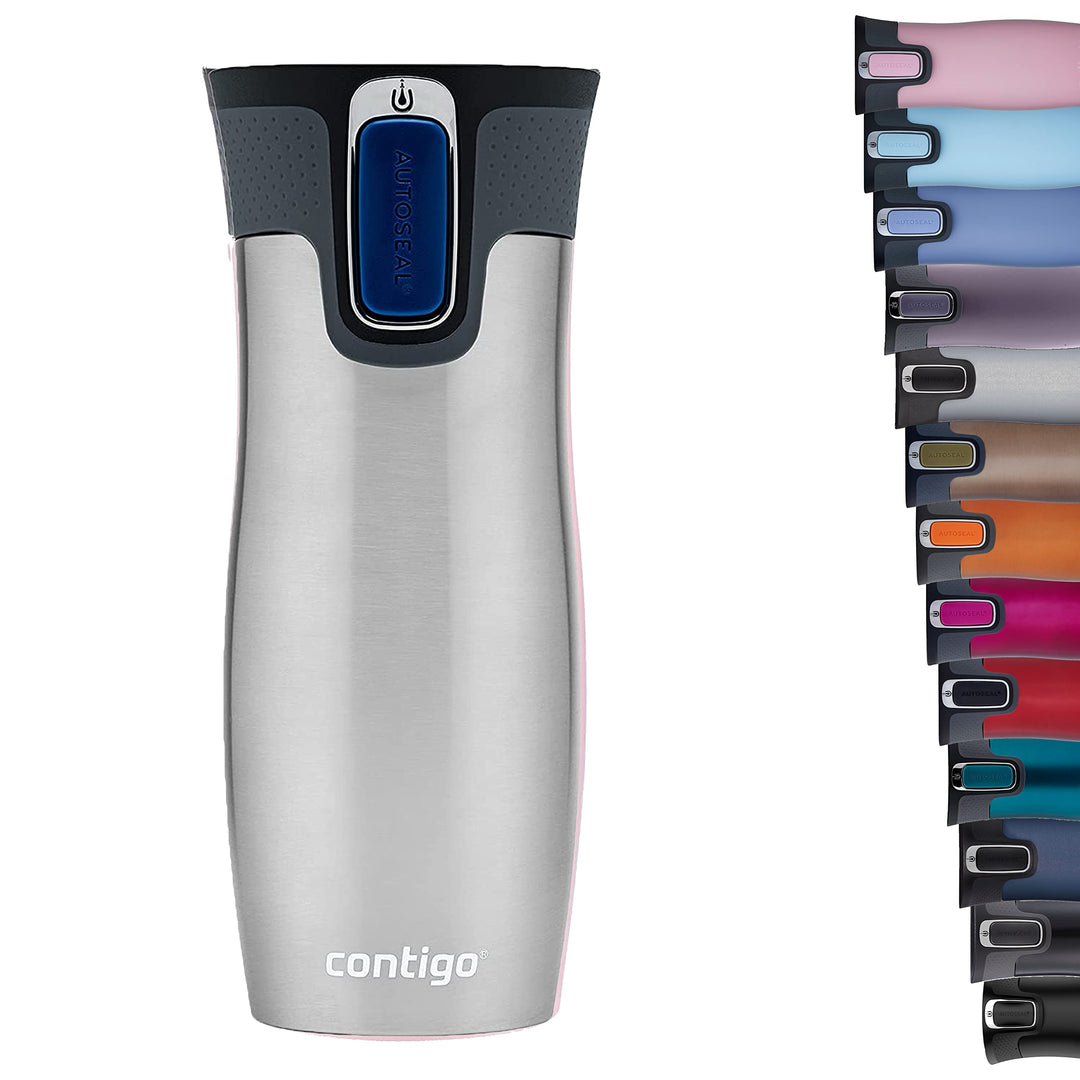 Contigo West Loop Autoseal Thermobecher, Edelstahl Isolierbecher, Kaffeebecher To Go, BPA frei, ausl