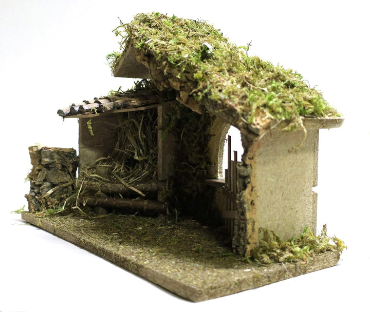 Ferrari & Arrighetti Leere Holzhütte mit Zaun, Holz, Mehrfarbig, Einheitsgrösse