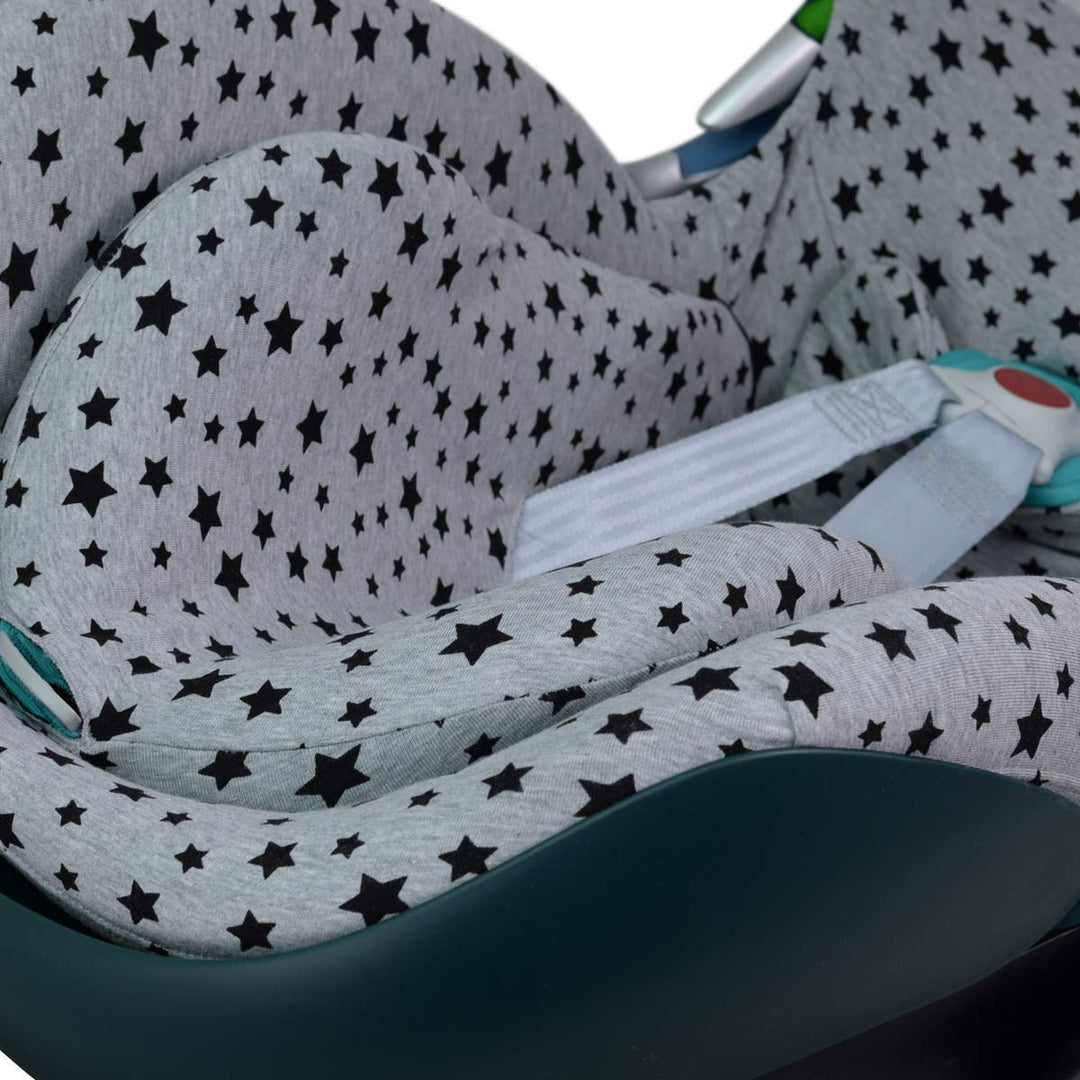 JYOKO Kids Bezug für Autositz kompatibel mit Cybex Aton Cloud- Q-M-2-4-5, aus Baumwolle (Aton Q, Bla