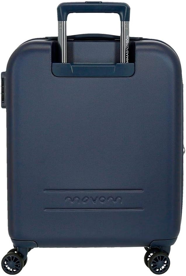 Movom Riga Kabinenkoffer Blau 40x55x20 cms Hartschalen ABS Kombinationsschloss 37L 3Kgs 4 Doppelräde