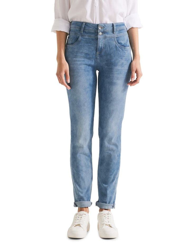 Street One Damen Damenjeans 29W / 28L Soft Blue Random Wash, 29W / 28L Soft Blue Random Wash