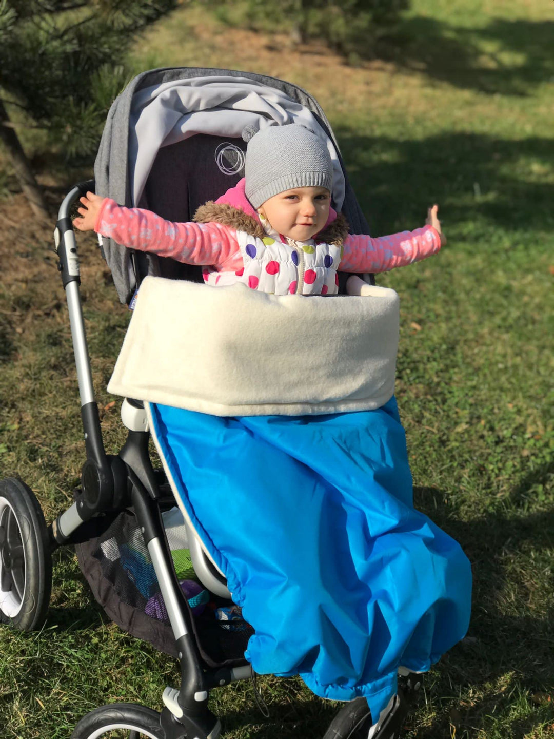 Wasserdichte, warme Decke für den Kinderwagen, Buggy, Jogger (Aqua/Bio-Baumwolle), Aqua/Bio-Baumwoll
