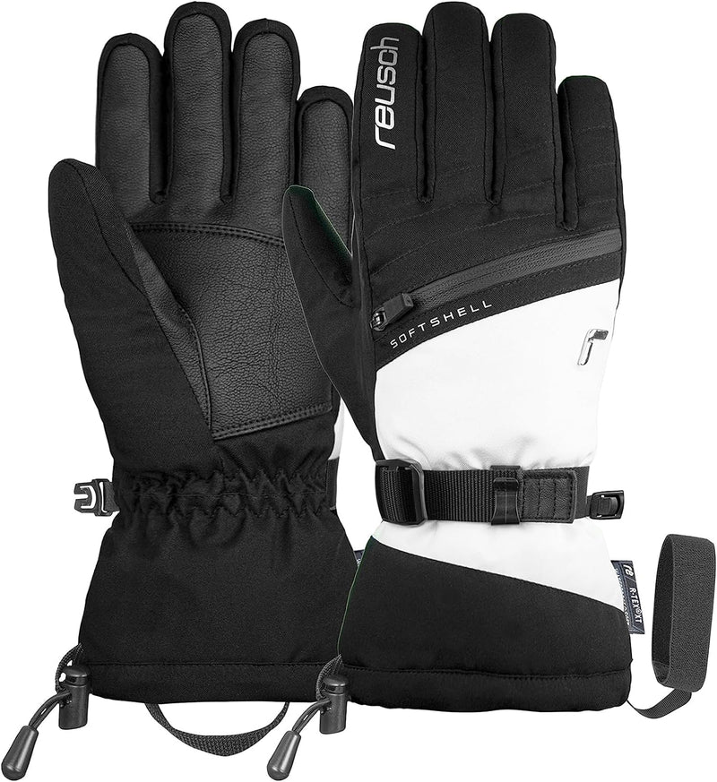 Reusch Damen Handschuhe Demi R-tex Xt Extra Warm, Wasserdicht, Atmungsaktiv 7 schwarz / weiss, 7 sch