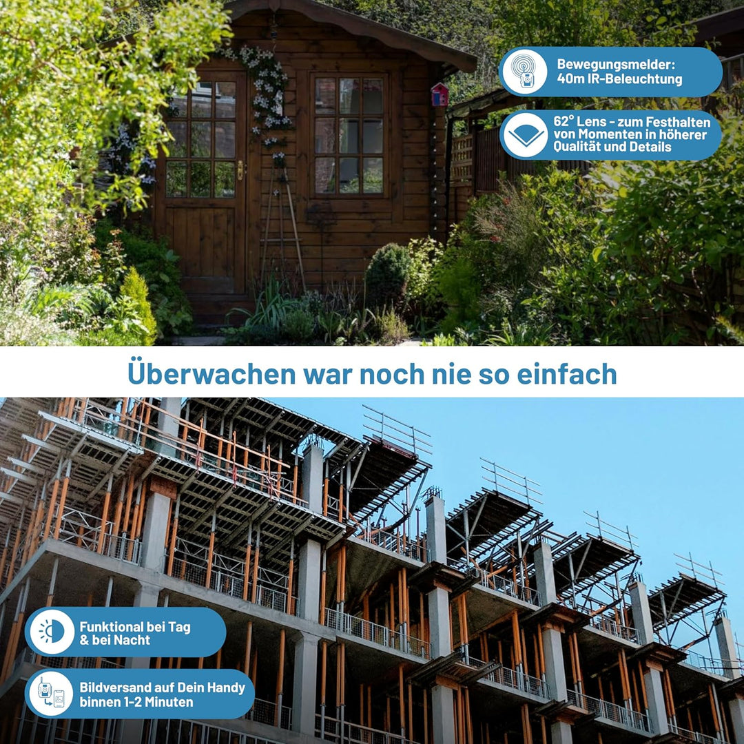 icuserver ICU CLOM Cam-S 4G Outdoor Wildkamera mit Handyübertragung und Bewegungsmelder – Nachtsicht