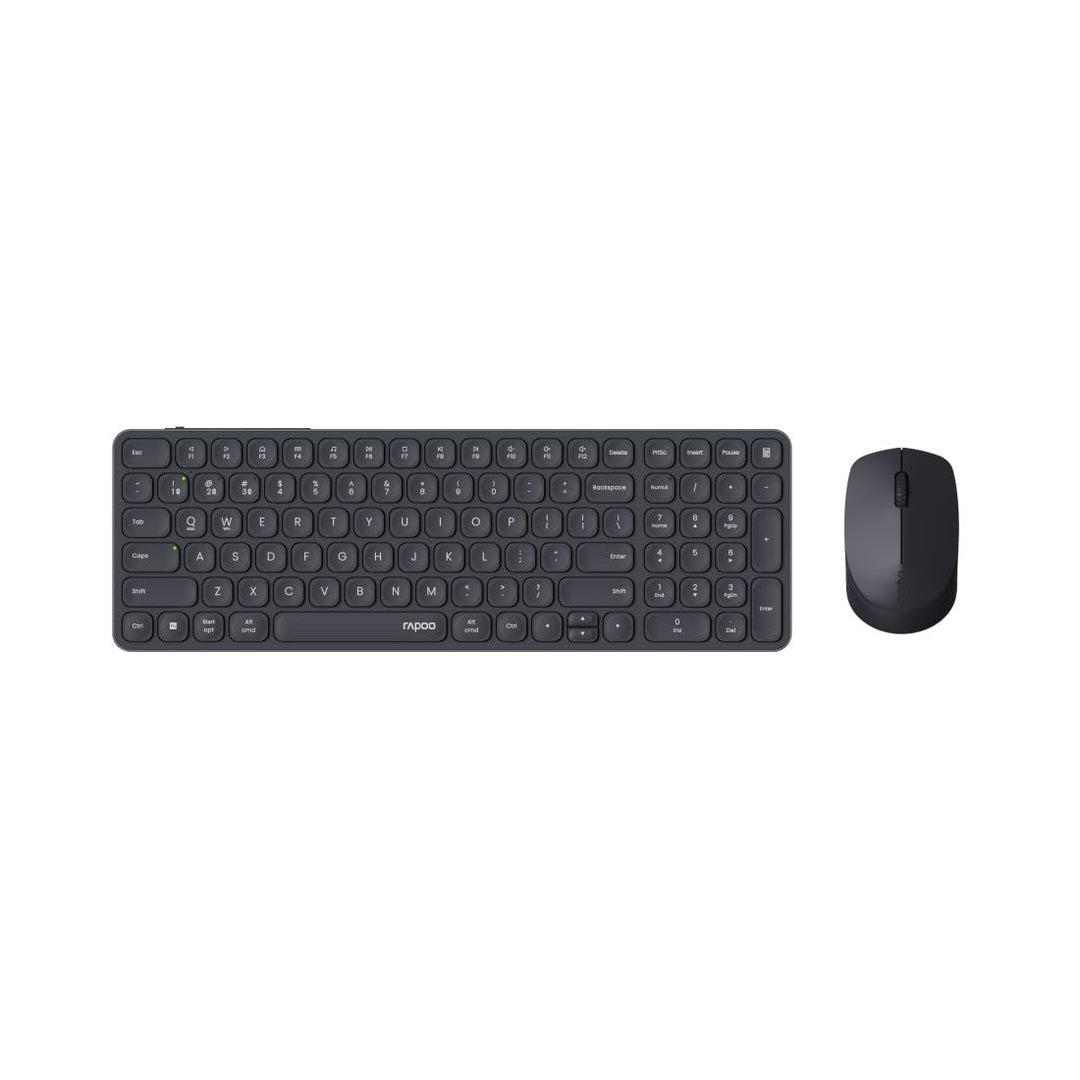 Rapoo Bluetooth Tastatur Maus Set Kabellos 9710M QWERTZ Wireless Computertastatur Mouse Schnurlos Fu