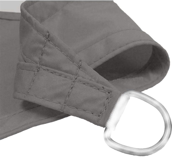 Sonnensegel 5x5m grau rechteckig | wasserfest UV-Schutz Sonnenschutz aus reissfestem Polyester wette