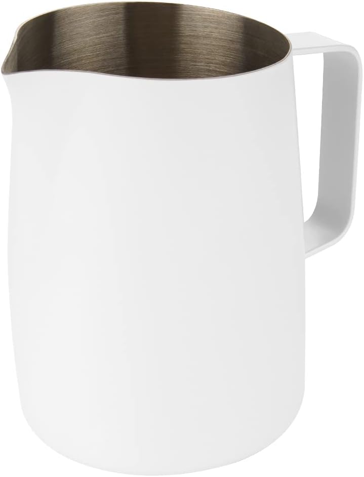 Dianoo Milchaufschäumkrug mit Griff, 600 ml Edelstahl-Dampfkrug, Espresso-Milchaufschäumer, Tasse fü