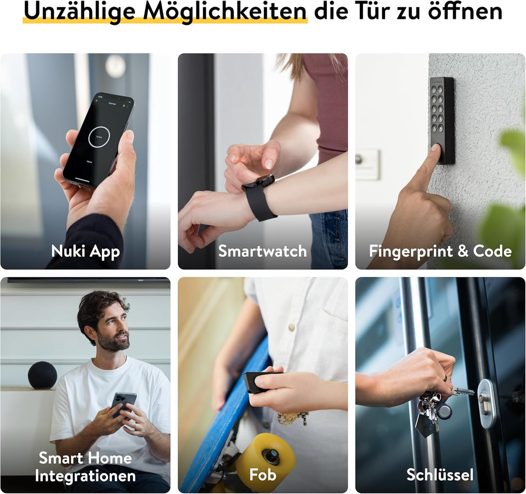Nuki Smart Lock Pro (4. Generation), smartes Türschloss mit WLAN und Matter für Fernzugriff, elektro