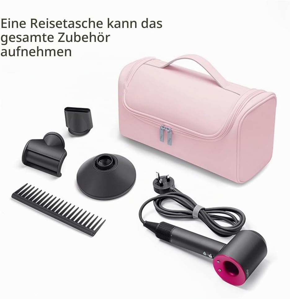 Reisetasche für Haartrockner, tragbare Aufbewahrungstasche mit Aufhängehaken, wasserdichte Organizer