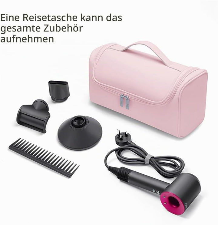 Reisetasche für Haartrockner, tragbare Aufbewahrungstasche mit Aufhängehaken, wasserdichte Organizer