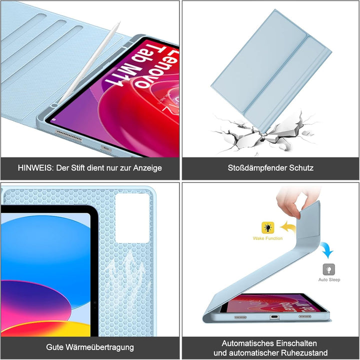 WINCHKING Hülle Mit Tastatur Für Lenovo Tab M11 2024, Hülle Tastatur Für Lenovo Tab M11 Tb330 11 Zol