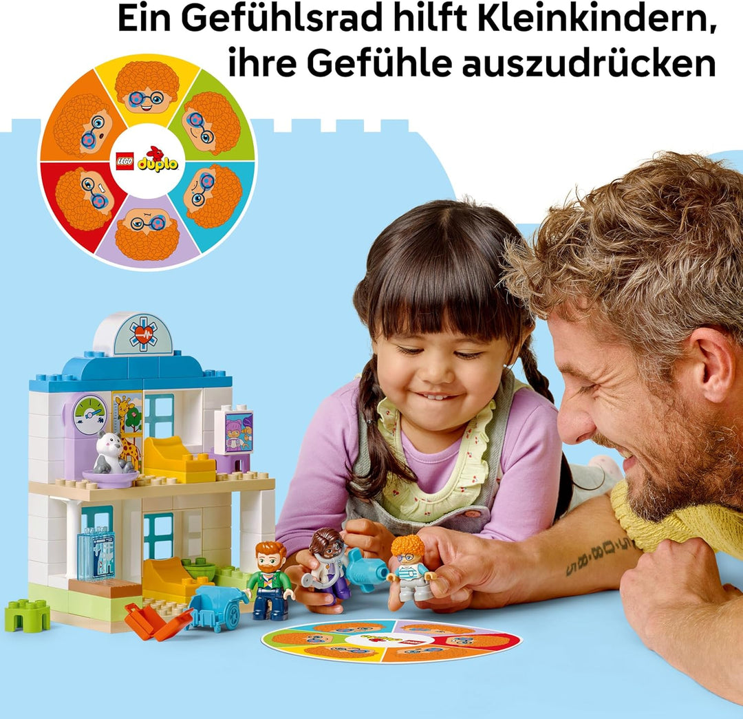 LEGO DUPLO Town Erster Arztbesuch, Bauspielzeug, Spielset zur Förderung der Feinmotorik, Geschenk fü