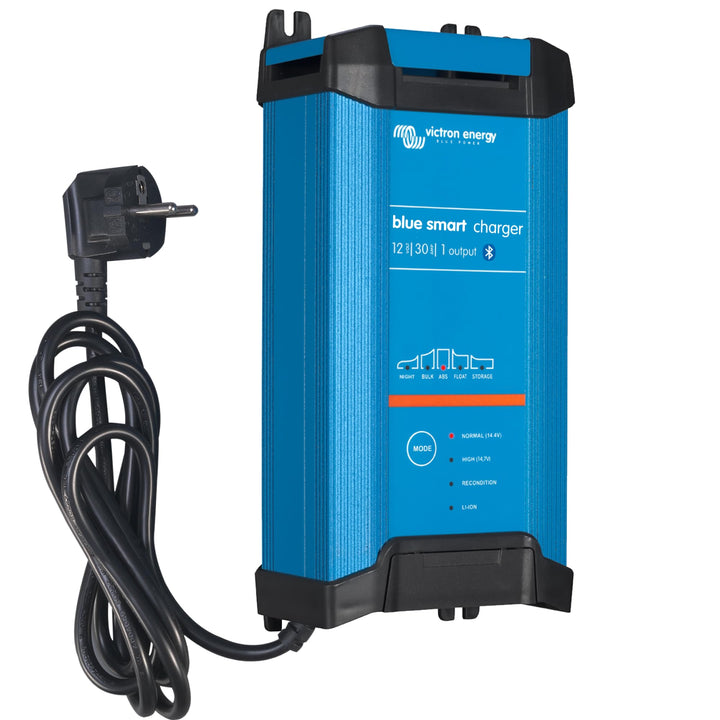Ladegerät 30A 12V Victron Energy Blue Smart IP22 Bluetooth 12/30-1 Schuko 12V 30A - 1 Ausgang Single