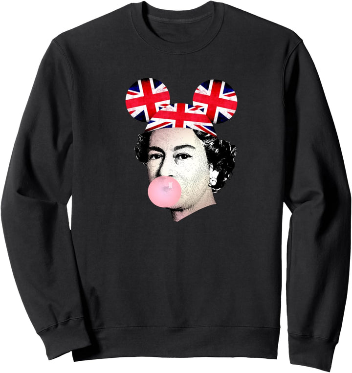 Elizabeth II, Bubblegum, Mausohren, Union Jack HRH Queen Sweatshirt