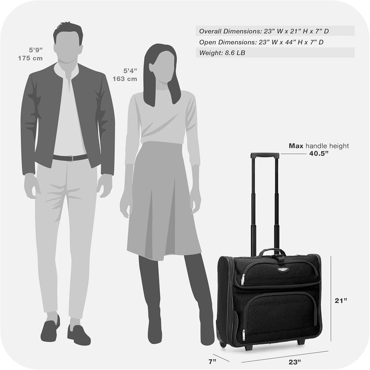 Travel Select Amsterdam Business Kleidersack mit Rollen, Schwarz, Einheitsgrösse, Amsterdam Erweiter