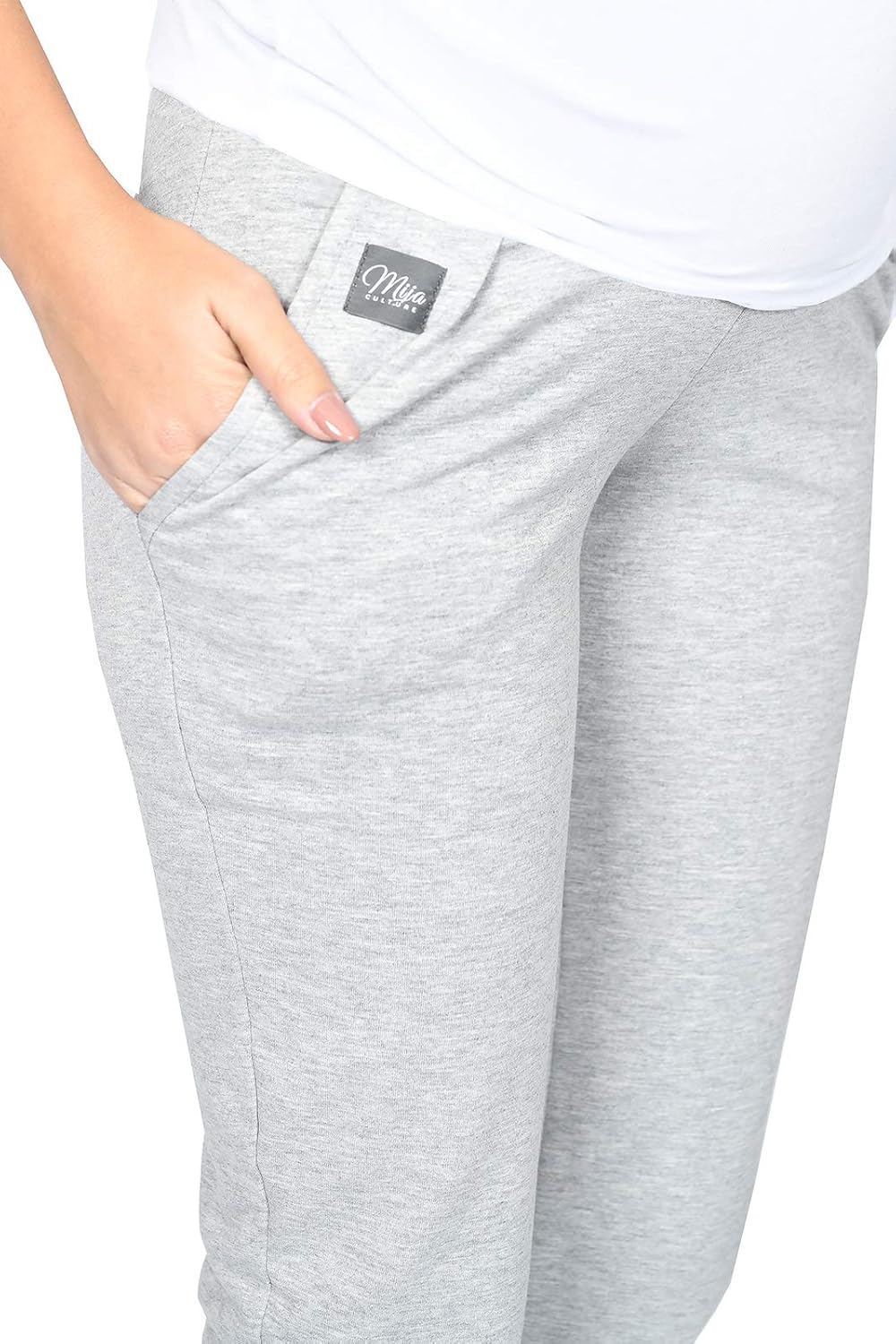 Casual Schwangerschaftshose Umstandshose mit Bauch-Panel Coco M003, Melange