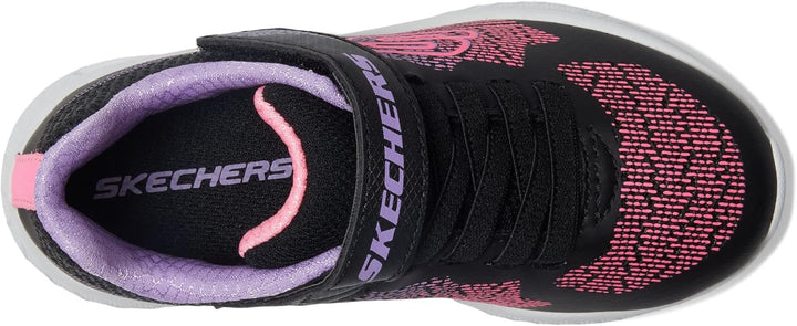 Skechers 303610l Bklv Mädchen Sportschuhe 27 EU Black Synthetic Lavender Trim, 27 EU Black Synthetic