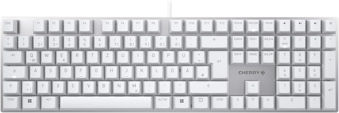 CHERRY KC 200 MX, mechanische Office-Tastatur, Deutsches Layout (QWERTZ), edles Design mit eloxierte