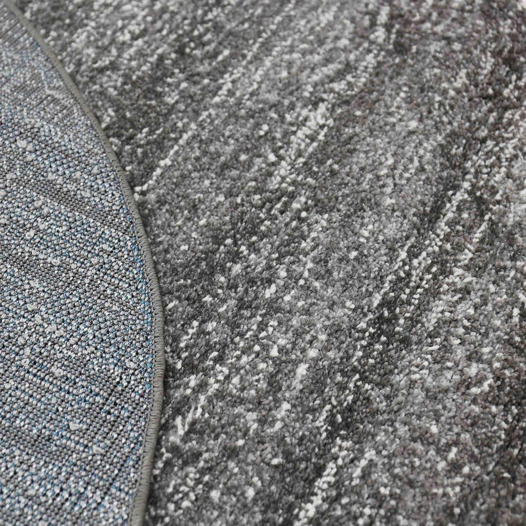VIMODA Teppich Modern Grau Kurzflor Meliert Farbecht Pflegeleicht, Masse:120 x 170 cm, 120 x 170 cm