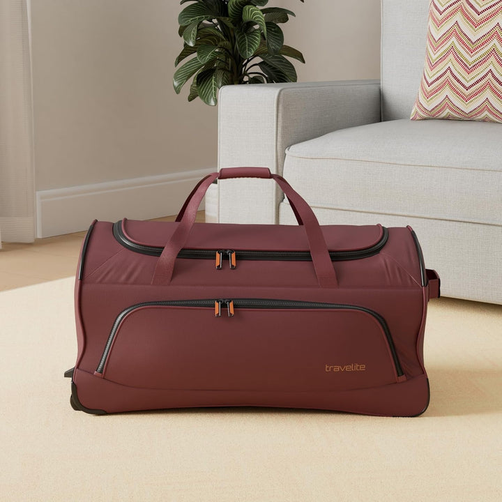 travelite 2-Rad Trolley Reisetasche Grösse L, Gepäck Serie BASICS FRESH: Weichgepäck Reisetasche mit