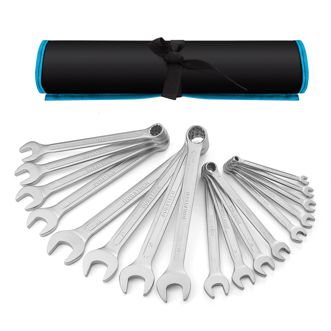 DURATECH Ringmaulschlüssel Set Gabelringschlüssel-Satz, 17-teilig Set, SW 6-22mm, DIN 3113, Chrom-Va
