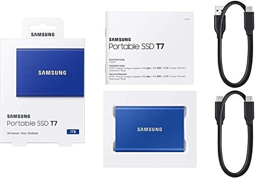 Samsung T7 Portable SSD - 1TB - USB 3.2 Gen.2 Externe SSD Indigo Blue