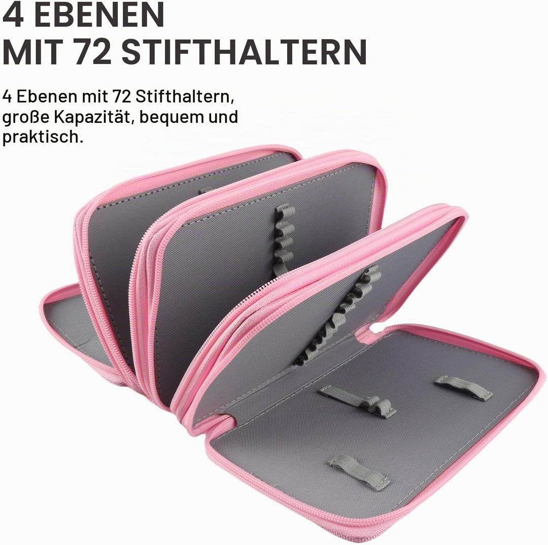 Yosoo Oxford Mehrschicht Stiftemappe für 72 Buntstifte Make-up Pinsel Tasche Pencil Organizer Pen Ta