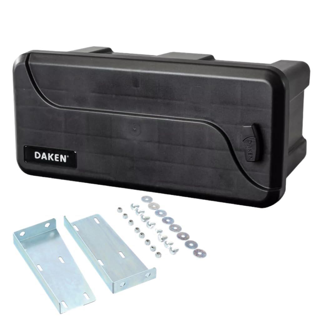 Daken Blackit 1 Deichselbox 550x250x295mm Werkzeugkasten Anhänger Transportkiste Kunsstoff Schwarz (