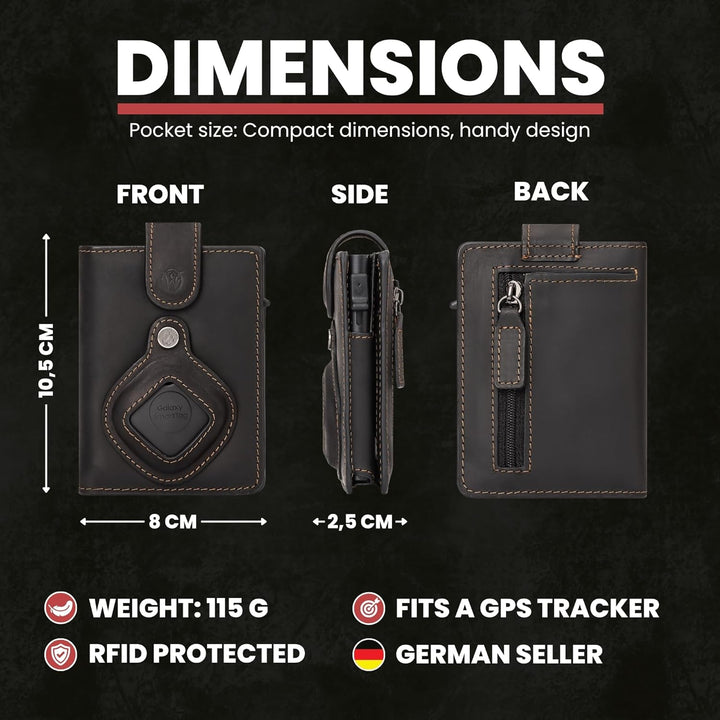Will Fire® MagFlap® MultiTag | Airtag Android Wallet Samsung Galaxy Smart Tag + Tile Chipolo ATUVOS