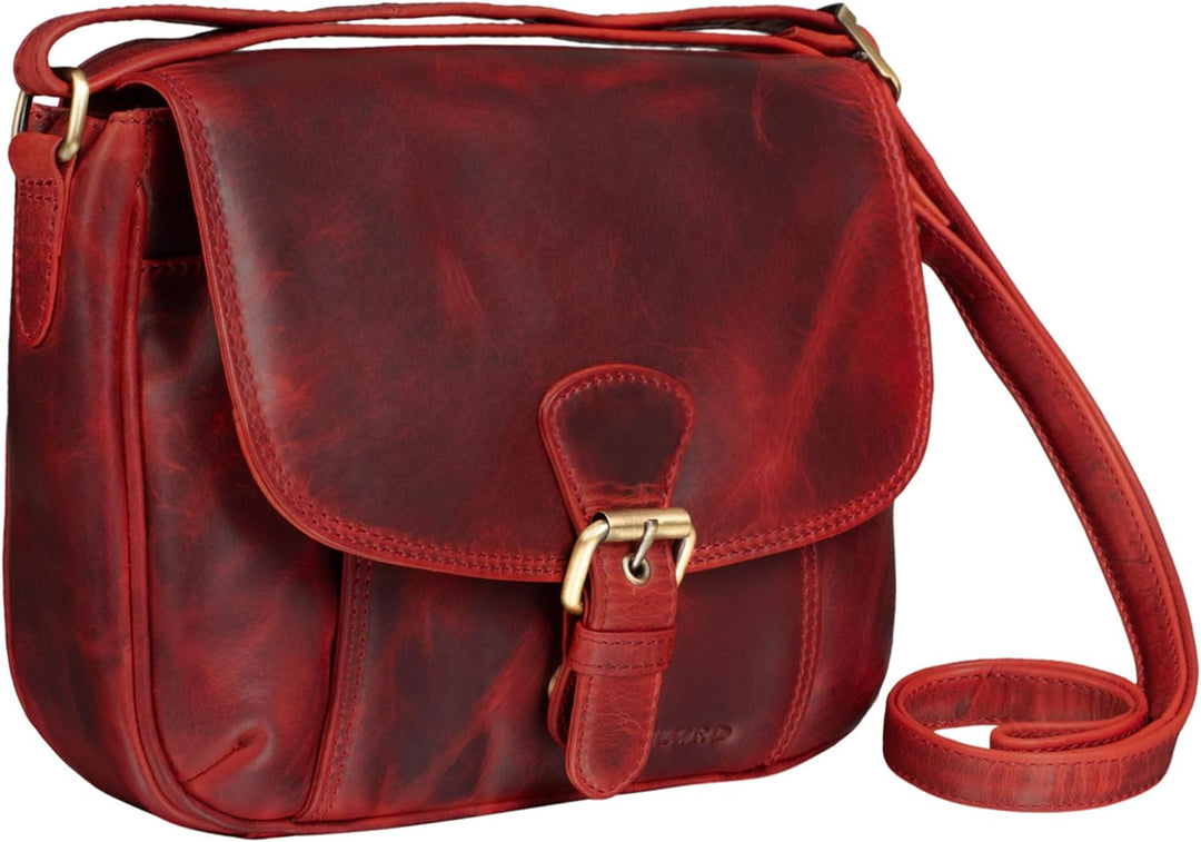 STILORD 'Violeta' Leder Umhängetasche Damen Vintage Handtasche klein Schultertasche Abendtasche Part